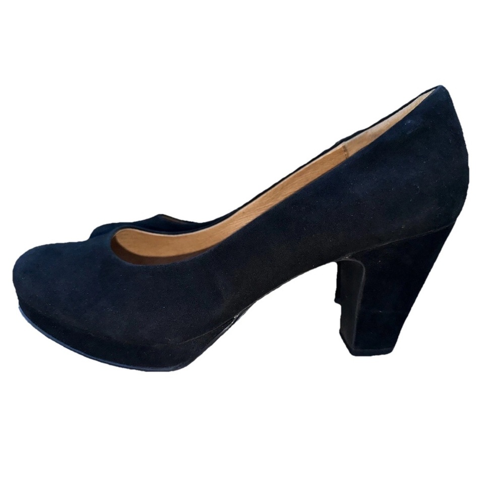 New Sofft Platform Pump Gabie Black Suede Womens Sz 11 Worn 1X